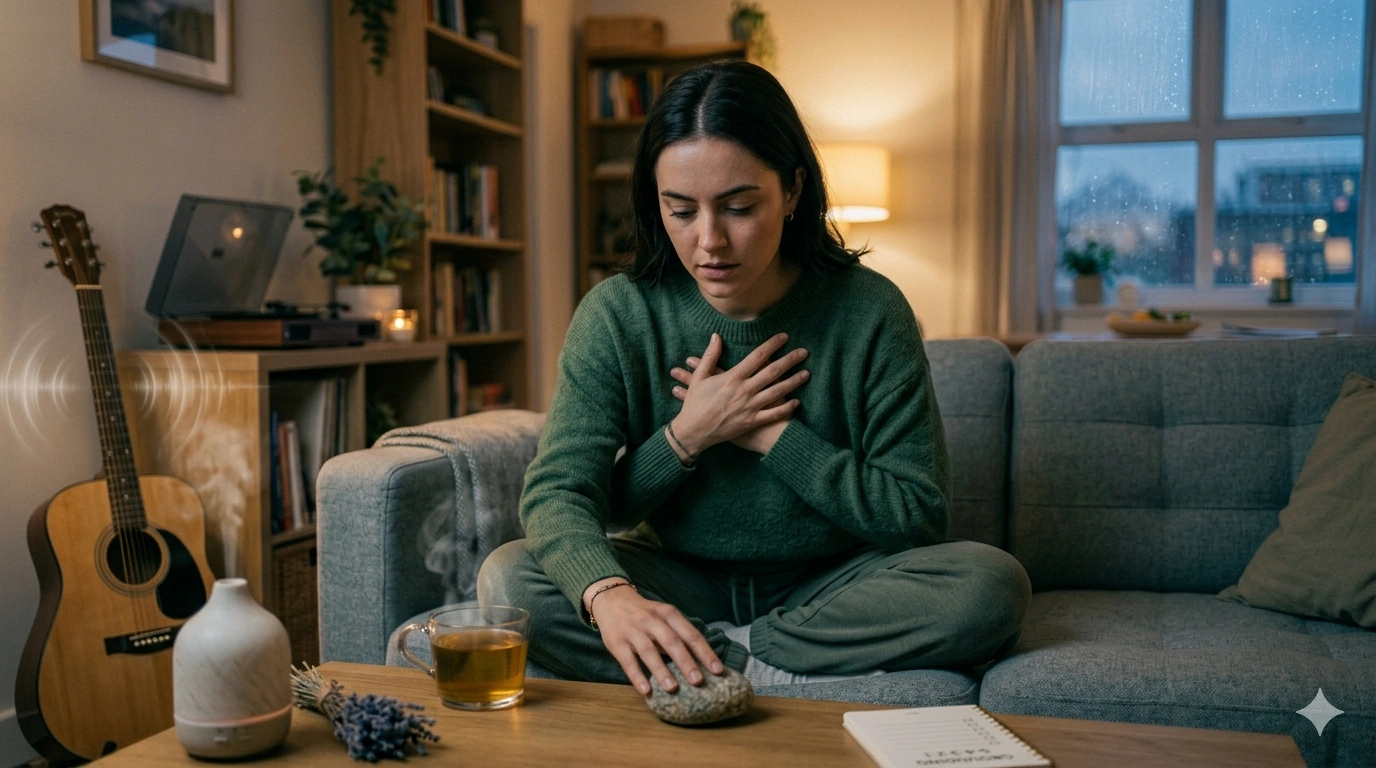Using panic attack grounding techniques to feel calm and present during anxiety